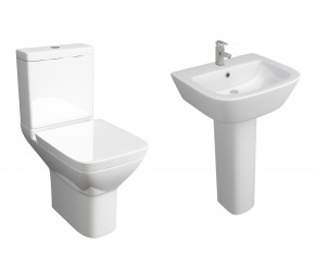 Kartell Project Square 4 Piece Toilet and Basin Bathroom Suite