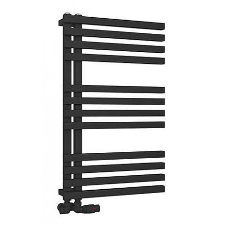 Eastbrook Reinbach Matt Black Designer Heated Towel Rail 800mm x 500mm