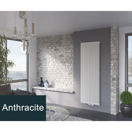 Eucotherm Corus Anthracite Vertical Designer Radiator 1800mm x 450mm