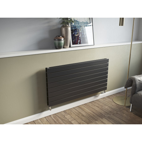 Eucotherm Mars Anthracite Horizontal Flat Double Panel Radiator 445mm x 600mm