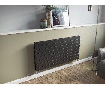 Eucotherm Mars Anthracite Horizontal Flat Double Panel Radiator 445mm x 600mm