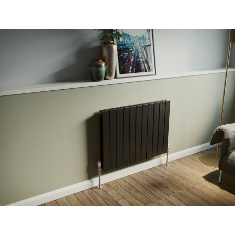 Eucotherm Mars Anthracite Horizontal Flat Double Panel Radiator 595mm x 600mm