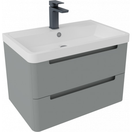 Tailored Monza Tailored Grey 600mm Wall Hung Vanity Unit & Basin