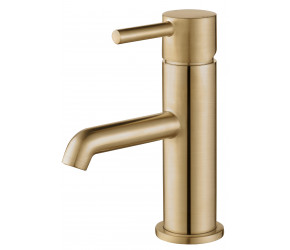 Tailroed Chepstow Brushed Brass Mono Basin Mixer Tap with Click Clack Waste