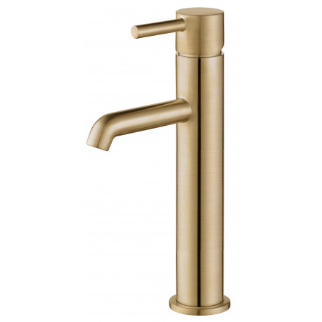 Tailroed Chepstow Brushed Brass Tall Mono Basin Mixer Tap