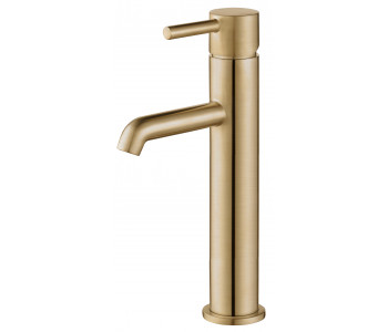 Tailored Chepstow Brushed Brass Tall Mono Basin Mixer Tap