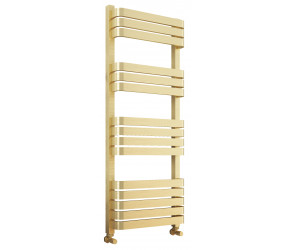 Tailored Auckland Brushed Brass Designer Heated Towel Rail 1200mm x 500mm