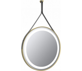 Tailored Delilah Brushed Brass LED Round Touch Bathroom Mirror 600mm