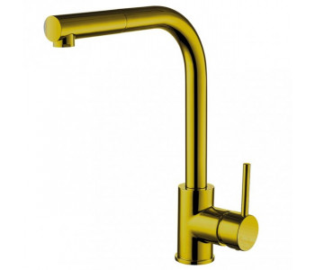Trisen Era Brushed Gold Pull Out Single Lever Kitchen Mixer Tap
