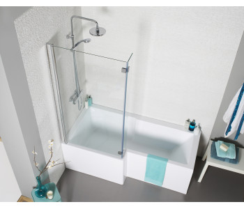 Kartell Tetris Left Hand L Shaped Shower Bath 1600mm x 850mm