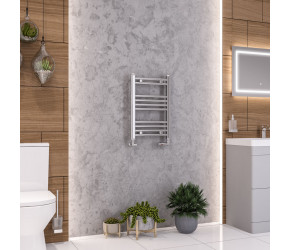 Eastbrook Wendover Straight Chrome Towel Rail 600mm High x 400mm Wide