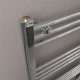 Eastbrook Wendover Straight Chrome Towel Rail 600mm High x 400mm Wide