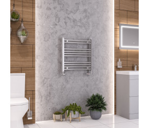 Eastbrook Wendover Straight Chrome Towel Rail 600mm High x 600mm Wide