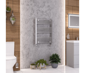 Eastbrook Wendover Straight Chrome Towel Rail 800mm High x 600mm Wide