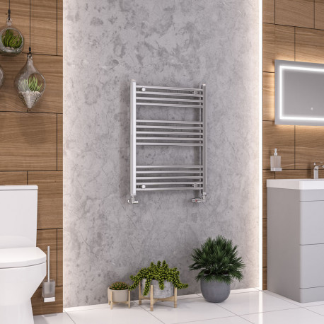 Eastbrook Wendover Straight Chrome Towel Rail 800mm High x 600mm Wide