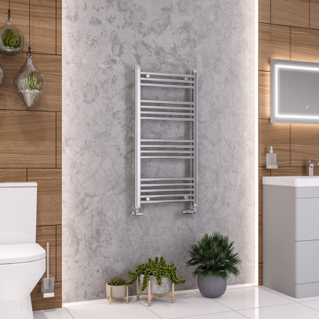 Eastbrook Wendover Straight Chrome Towel Rail 1000mm High x 500mm Wide