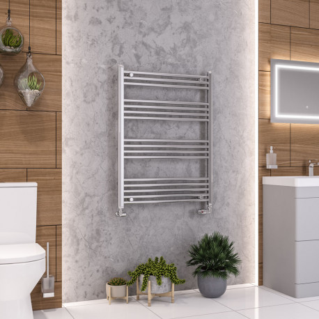 Eastbrook Wendover Straight Chrome Towel Rail 1000mm High x 750mm Wide