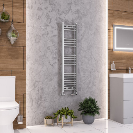 Eastbrook Wendover Straight Chrome Towel Rail 1200mm High x 300mm Wide