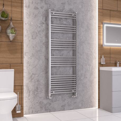 Eastbrook Wendover Straight Chrome Towel Rail 1600mm High x 600mm Wide