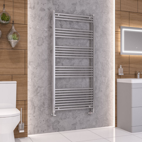 Eastbrook Wendover Straight Chrome Towel Rail 1600mm High x 750mm Wide
