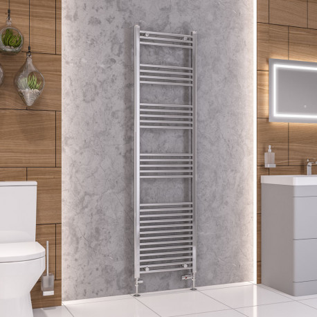 Eastbrook Wendover Straight Chrome Towel Rail 1800mm High x 500mm Wide