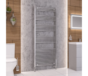 Eastbrook Wendover Straight Chrome Towel Rail 1800mm High x 750mm Wide