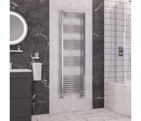 Eastbrook Wendover Curved Chrome Towel Rail 1600mm High x 500mm Wide