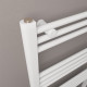 Eastbrook Wendover Straight White Towel Rail 600mm High x 500mm Wide