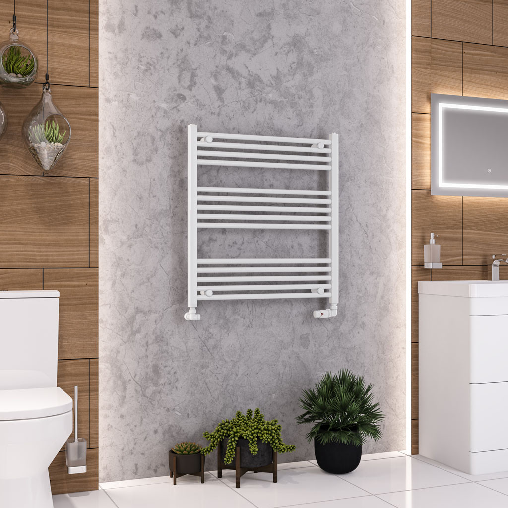 800 mm Wide Chrome Ladder Heated Towel Rail Radiator Designer Bathroom Straight 