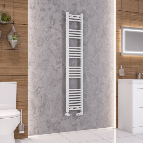 Eastbrook Wendover Straight White Towel Rail 1600mm High x 300mm Wide