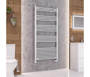 Eastbrook Wendover Straight White Towel Rail 1600mm High x 750mm Wide
