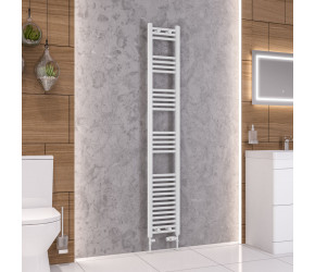 Eastbrook Wendover Straight White Towel Rail 1800mm High x 300mm Wide
