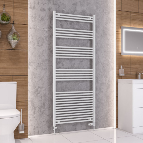 Eastbrook Wendover Straight White Towel Rail 1800mm High x 750mm Wide