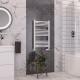 Eastbrook Wendover Curved White Towel Rail 800mm High x 500mm Wide