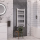 Eastbrook Wendover Curved White Towel Rail 1000mm High x 500mm Wide