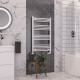 Eastbrook Wendover Curved White Towel Rail 1000mm High x 600mm Wide