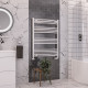 Eastbrook Wendover Curved White Towel Rail 1000mm High x 750mm Wide