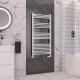 Eastbrook Wendover Curved White Towel Rail 1200mm High x 600mm Wide
