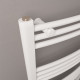 Eastbrook Wendover Curved White Towel Rail 1200mm High x 750mm Wide