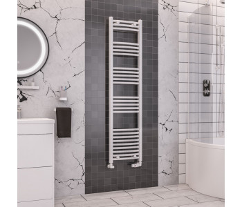 Eastbrook Wendover Curved White Towel Rail 1600mm High x 400mm Wide