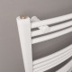 Eastbrook Wendover Curved White Towel Rail 1600mm High x 500mm Wide