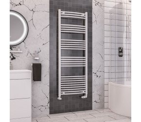 Eastbrook Wendover Curved White Towel Rail 1600mm High x 600mm Wide