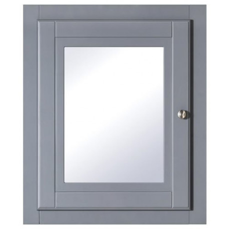 Tailored Tenby Grey Traditional Mirror Cabinet 500mm x 600mm