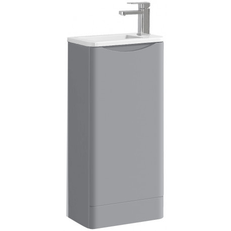 Tailored Naples Smile Tailored Grey 400mm Floorstanding Cloakroom Vanity Unit and Basin