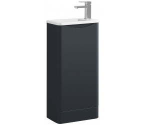 Tailored Naples Smile Shadow Grey 400mm Floorstanding Cloakroom Vanity Unit and Basin