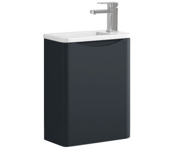 Tailored Naples Smile Shadow Grey 400mm Wall Hung Cloakroom Vanity Unit and Basin