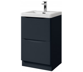 Tailored Naples Smile Shadow Grey 500mm Floorstanding Vanity Unit and Basin