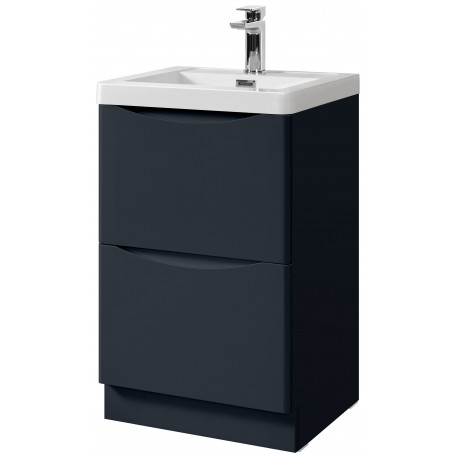 Tailored Naples Smile Shadow Grey 500mm Floorstanding Vanity Unit and Basin