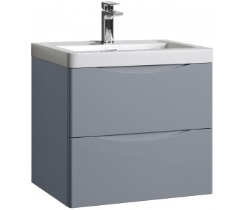 Tailored Naples Smile Tailored Grey 500mm Wall Hung Vanity Unit and Basin