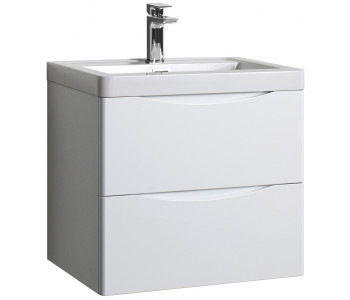 Tailored Naples Smile White 500mm Wall Hung Vanity Unit and Basin